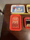 Lot 4 Vintage Coca Cola Tin Trays 1989-1998 Santa Polar Bear Trolley - Read Desc