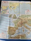 Vintage 1967 Twa Trans World Airlines Two Sides Usa   World Routes Map