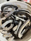 Lot Of 24 Used Metal Horseshoes  Mixed Sizes  Free Shipping