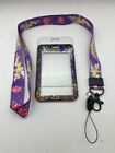 Disney s Tinkerbell Purple Lanyard With Card Holder For Pins  Tickets  Id