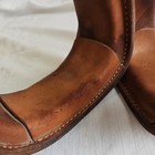 Vintage Horse Western Stirrups Saddle Tack Floral Handmade Tooled Leather Pair