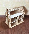 Dollhouse Miniature 1 144 Scale Kit House 2 Story With Fireplace 5 Rooms