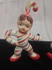 Geo Lefton Vintage Christmas Candy Cane Elves Pixies Set Of 2