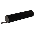 Round Massage Bolster Pillow 26x6x5 Inch Black Pu Upholstery Foam Filling