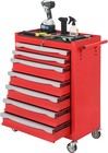 7-drawer Rolling Tool Chest On Wheels  Heavy-duty Cold-rolled Steel Red