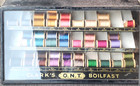 Antique Clark s Ont Boilfast Thread Spools Store Countertop Display Case