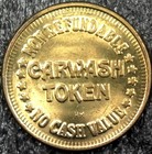 Car Wash Carwash Non Refundable No Cash Value Service Token 25mm  c1421 