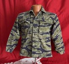 Vietnam War Era Arvn Tiger Stripe Shirt A-m Cidg Asian Medium Us Small