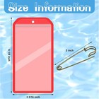 6 Pack Fishing Hunting License Holder Waterproof Fluorescent Orange Red Vertical