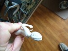  Antique German Porcelain Pin Cushion Half Doll Arms Away Diminutive Size 