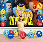 Invincible Party Supplies Set Balloons Cake Toppers Banner Birthday Decorations