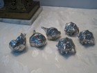 6 Cast Aluminum Sea Shell Napkin Rings