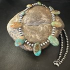 Sterling Silver Beads Royston Turquoise 20  Necklace 18855