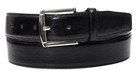 Men Black Leather Money Belt With Secret Hidden Zipper Compartment Bills Keys