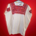  Mexican Huipil Multicolor  Embroidered Muslin Cotton Top Folk Art See Pictures