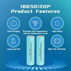 2-10pcs 3 7v Lithium Rechargeable Batteries 2600mah Flat Top For Led Flashlight