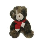 Dan Dee Brown Tan Sitting Bear Plush Stuffed Animal With Winter Scarf 11  Toy