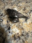 Metal Bird Lamp Topper In Dark Brown And Solid Next To New Looking