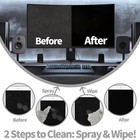 Laptop Screen Cleaner Kit  Phone Touchscreen Mist Spray And Cloth Wipes Grey 