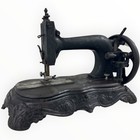 Antique C1873 Little Howe Hand Crank Sewing Machine Gear Drive Cast Iron 16   