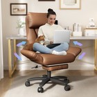 Big And Tall Office Chair Executive Desk Chair With Footrest High Office Chair