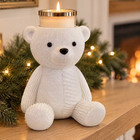 Bath Body Works Shimmer Holiday Bear Pedestal 3 Wick Candle Holder 2026 Nib