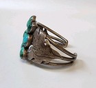 Vintage Beautiful Turquoise Sterling Silver Bracelet