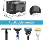 2 Pack Acrylic Razor Holder With Cover For Shower  Wall Mounted Razor Shaver Org