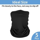 5 Pack Neck Gaiter Face Cover For Uv Sun Protection  Breathable Cooling Face Mas