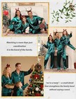  Family Matching Pajamas Set Silk Satin Button Down Sleepwear Small Men Green
