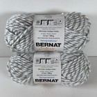 Bernat Softee Chunky Yarn Lot Of 2 Skeins Grey Ragg Bulky 5 Acrylic 3 5oz Each