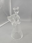 Vintage Lead Crystal Praying Angel Glass Candle Holder