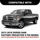 Lh Headlight Assembly For 2013-2018 Ram 1500 2500 3500 Projector Led Drl Chrome