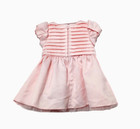 Nwt Rare Editions Girls Pink Blush Dress Set 12 Months Puff Sleeve Jewel Bow