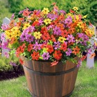 Artificial Flowers For Outdoors Fake Outside Plants  Purple Red Orange Yellow