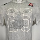 Ufc 25th Anniversary Walk Out Fight Night Reebok Gray Heather T-shirt Mens Large