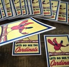  lot Of 3  St  Louis Cardinals Vintage Classic Logo Iron On Patch Jersey Patch