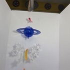 Vtg 90s Ikea Vimsig Space Mobile Crib Decor Jupiter Rocket Ship Moon Stars