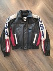 Vintage 80s 90s Urban Tan Leather Usa Flag Bomber Jacket Mens   L  Americana