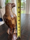Vintage Hand Carved Wood Eagle Statue Wood Figure Folk Art Primitive Rustic