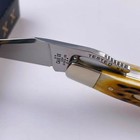 Case Xx 00260 Peach Seed Jig Amber Bone Russlock Stainless Folding Pocket Knife