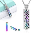Heart Tree Of Life Cylinder Urn Pendant Necklace For Cremation Ashes Memorial