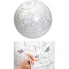 Writable Globe Vinyl Clever Catch 24  Inflated Ball In White