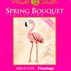 Flamingo Beaded Cross Stitch Kit Mill Hill 2010 Spring Bouquet
