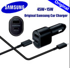 Samsung Car Charger 45w Dual Port Super Fast Charging  type-c- s22 s23-