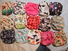 Pre-owned Cloth Diaper Lot Of 15 Plus 28 Inserts One Size