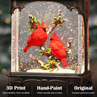 Cardinal Snow Globe Lantern Christmas Decorations Gifts Auto Snowfall Glitter Mu