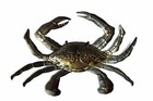 12  Crab Blue Metal Wall Sculpture Garden Art Tropical Island Beach Decor Wall