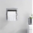 Stainless Steel Wall Mount Recessed Bathroom Toilet Paper Holder Paper Dispenser