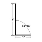 Outwater 1   X 2   X 3 64   White Styrene Plastic Angle Moulding - Size Options